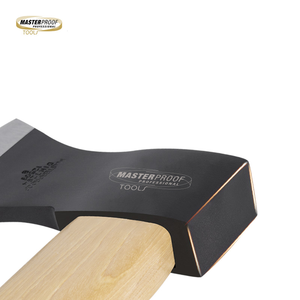 Hache de fendeur professionnelle de 1250g avec fourreau en cuir véritable, hache à bois robuste en acier forgé pour le camping et le jardinage - Product Image 4