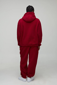 Nouveauté 2025 – Ensemble de survêtement 2 pièces pour homme en coton 100 %, uni, respirant, avec logo personnalisé imprimé DTF, idéal pour l'hiver - Product Image 3