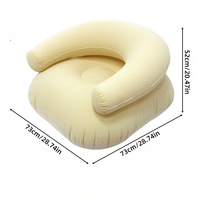 Canapé gonflable moderne et décontracté, floqué, avec accoudoirs et dossier, chaise portable d'extérieur écologique