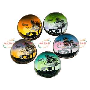 Auténticos Cuencos de Coco Pintados a Mano con Laca, Técnica Artesanal Tradicional, Ecológicos, No Tóxicos, Minimalistas, Pedido al por Mayor, OEM/ODM - Product Image 4