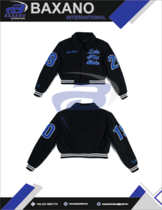 Veste universitaire d'hiver pour femmes Zeta Phi Beta Sorority, tendance, noire, style Letterman, broderie audacieuse et élégante, respirante - Product Image 6