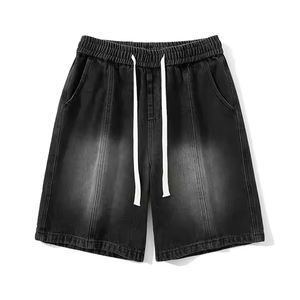 Pantalones Cortos de Mezclilla Casuales para Hombre, 100% Algodón, con Cierre de Cordón Ajustable, Resistentes al Viento, con Logotipo y Color Personalizados - Product Image 1