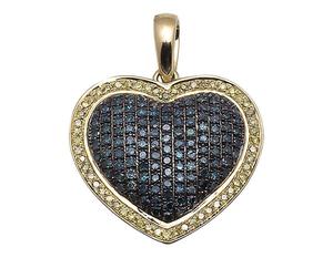 Pendentif en forme de cœur unique avec diamants moissanite glacés Breloque en argent hip hop pour hommes et femmes - Product Image 1