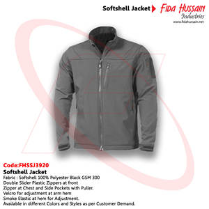 Chaqueta de carcasa blanda de poliéster 100% para hombres Chaleco reflectante extremadamente cómodo y de construcción con estilo de cremallera frontal - Product Image 6