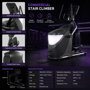 Máquina Elíptica <span class=keywords><strong>de</strong></span> Ejercicio BM Comercial, Silenciosa, Magnética, con Pantalla LCD, <span class=keywords><strong>de</strong></span> Bajo Impacto y Segura <span class=keywords><strong>para</strong></span> Piernas y Cuerpo Completo - Product Image 3