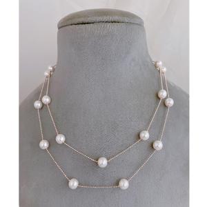 Ensemble de pendentifs élégants à double couche pour femmes et filles, chaîne de conception de perles mignonnes pour un usage quotidien et des célébrations de fête - Product Image 1