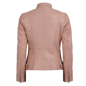 Customized Printing Regular Size Front Zipper Stand Collar <b>Long</b> Sleeve Breathable Casual Look Best <b>Leather</b> <b>jacket</b> For Women's - Product Image 6