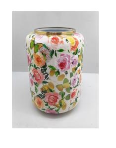 Calcomanía de florero de metal de diseño moderno de calidad, acabado esmaltado para sala de estar, decoración de Mesa para el hogar, hecho a mano, personalizado - Product Image 1