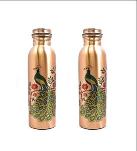 Handmade Premium Quality Copper Yoga Bottle Custom Size Plastic Drinkware Directly From India - Product Image 6