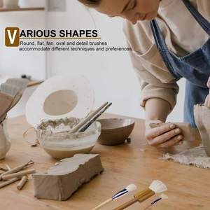 Pennelli per smalti Bview Art con manici lunghi in legno, diverse forme per <span class=keywords><strong>artisti</strong></span> di acquerello, acrilico e pittura a olio - Product Image 5