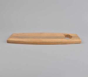 เขียงไม้กระถินเทศสีเข้มแบบเรียบง่าย พร้อมหูหิ้วเชือกปอ ทนทาน รูปทรงสี่เหลี่ยมผืนผ้า สำหรับเสิร์ฟอาหาร ขายส่ง - Product Image 5