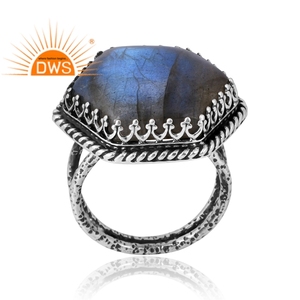 Hot Design 925 Sterling Silver Natural <b>Labradorite</b> Gemstone <b>Ring</b> Custom Design Jewelry for Women Gift for Her - Product Image 1