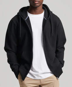 Alta calidad 500gsm algodón logotipo personalizado polar cremallera con cordón sudaderas con capucha de manga larga para los hombres - Product Image 1