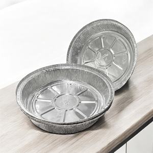 Le papier d'aluminium rond de 8 pouces casserole les récipients jetables pour le stockage, cuisson au four congélateur - Product Image 6