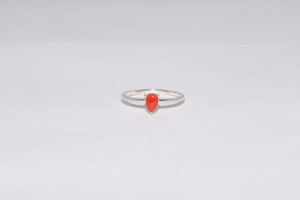 Anillo apilable de Plata de Ley 925, ajuste de punta, piedra solar, piedra preciosa, pera, forma redonda y ovalada, moda, boda Unisex - Product Image 3