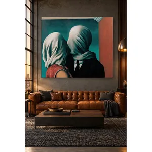 Fida Magritte Les amoureux - Impression sur toile - Product Image 1