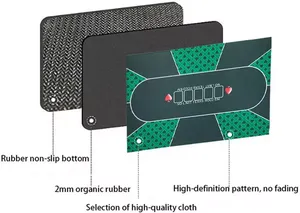 Tapis de table de poker pliable portable de luxe moderne personnalisé de haute qualité table de casino pliable pour le blackjack pour les joueurs de Mahjong - Product Image 2