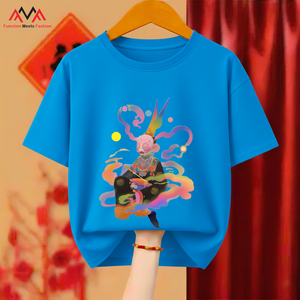 เสื้อยืดแขนสั้น FMF ผ้าฝ้าย 95% + ผ้าสแปนเด็กซ์ 5% พิมพ์ลายกราฟิก สไตล์เวียดนาม ลำลอง สตรีทแวร์ ชุดชายหาด สีฟ้า - Product Image 2