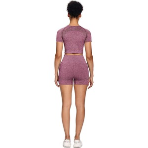 ชุดโยคะสำหรับผู้หญิงเลกกิ้งสั้นระบายอากาศได้พิมพ์ลายโลโก้ได้ตามต้องการ - Product Image 2