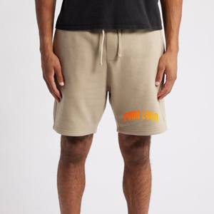 กางเกงขาสั้นผ้าฟลีซสำหรับผู้ชายผ้าคอตตอนรุ่นพรีเมี่ยมสำหรับ100% 350 GSM พิมพ์ลายสกรีนได้ตามต้องการ - Product Image 4