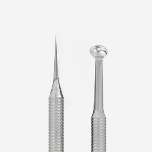 Pousse-cuticules à bords tranchants, double face, en acier inoxydable, poignée antidérapante, pour la beauté - Product Image 4