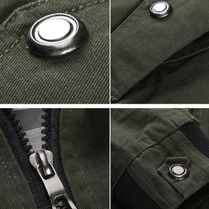 New Arrival Men's Bomber Jacket Popular Custom Satin Canvas Winter Wear with Chenille Technics Top Rated Hooded Collar Stand - Product Image 6