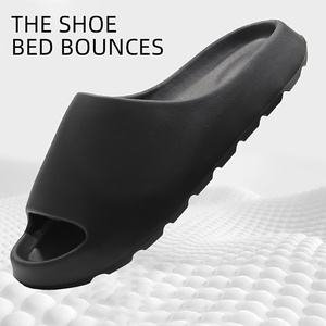 Unisex Lightweight Home <strong>Shower</strong> <strong>Slides</strong> Minimalist Solid Color Soft Sole Beach <strong>Slides</strong> for Summer Breathable and Anti-Slip - Product Image 2