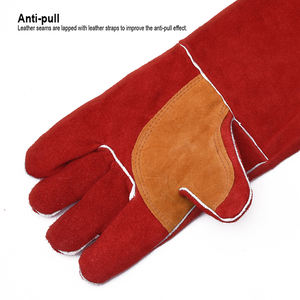 Guantes de soldadura con durabilidad y protección palma de cuero dividido de vaca para mayor resistencia y resistencia a la abrasión Ideal para soldar - Product Image 4