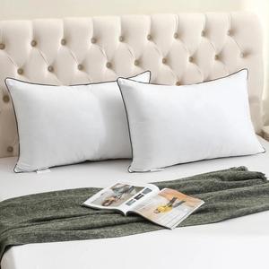 Bantal ukuran King <span class=keywords><strong>Down</strong></span> angsa perusahaan Medium bantal bulu mewah dengan kover katun organik bantal tempat tidur koleksi <span class=keywords><strong>Hotel</strong></span> untuk tidur - Product Image 6