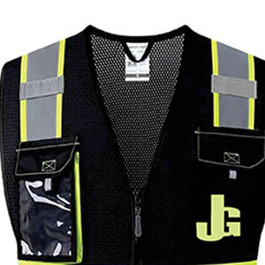Gilet de sécurité respirant de haute qualité 100% polyester certifié EN, unisexe, haute visibilité, vêtements de travail avec couleur et logo personnalisés - Product Image 6