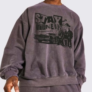 Sudaderas con capucha de algodón pesado de alta calidad para hombre, jersey de lavado ácido, ropa de calle, chándales, estampado de soplo, bordado de invierno para niños - Product Image 5