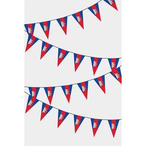Party <b>Banners</b> Cambodia Triangular Flag Bunting - Product Image 1