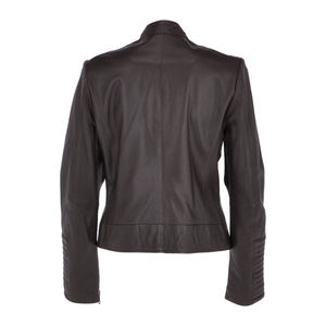 Chaqueta de Moda Elegante de Piel de Oveja Genuina de Primera Calidad, con Cierre, Suave y Cómoda, Estilo Motero Informal para Mujer - Product Image 5