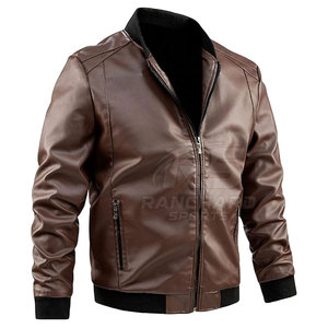 Chaqueta Bomber de Cuero Suave, Moderna, Casual, Cómoda, Elegante, Estilo Vintage - Product Image 2