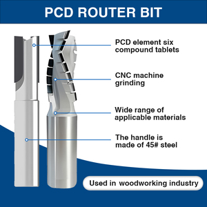 Frese per Fresatrice a Diamante PCD per Lavorazione del Legno, Fresa Diamantata a Punta Dritta per Rifilatura del Legno, Fresa per Lavorazione del Legno PCD - Product Image 3