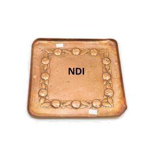 Finition en cuivre plateau en métal de serveur de nourriture de qualité supérieure Style Unique brillant poli décoration de Table à dîner plateau de service - Product Image 1