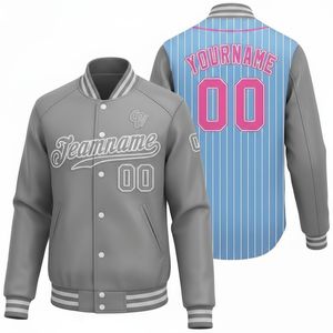 Vestes universitaires avant avec logo personnalisé de haute qualité pour hommes broderie en cuir col montant manches longues Style formel imperméable - Product Image 6