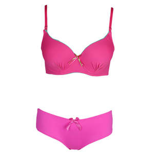 Conjunto de sujetador y bragas para mujer - Rosa - Product Image 1
