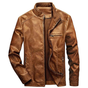 Chaqueta de Cuero de Primera Calidad en Oferta, Chaqueta de Cuero Cálida y Cómoda para Hombre para Venta en Línea - Product Image 1
