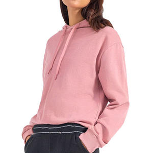 Sudadera con Capucha para Mujer, Invierno 2025, Hombros Caídos, Material de Felpa, 100% Algodón, Estilo Urbano Básico - Product Image 4