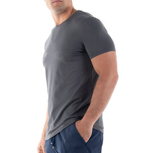 Alta calidad 100% algodón transpirable venta al por mayor Camiseta básica lisa hombres cuello redondo manga corta suave todos los días OEM camiseta para hombres - Product Image 2