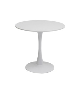 โต๊ะกาแฟแบบมีเอกลักษณ์ตกแต่งใหม่ล่าสุดฐานเหล็กเคลือบผงสีขาวทำจากไม้ด้านบนเฟอร์นิเจอร์โต๊ะข้างคาเฟ่ - Product Image 3