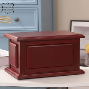 Traditional Adult Male Wood Cremation <b>Urn</b> for Ashes Metal <b>Pet</b> <b>Urn</b> Funeral Wooden Coffin for Human & <b>Pet</b> Remains - Product Image 4