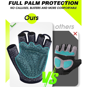 Gants d'entraînement en silicone sans doigts de haute qualité pour l'entraînement physique Gants de gymnastique d'haltérophilie-Fabriqués au Pakistan Unisexe. - Product Image 2