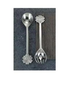 Juego de servidor de ensalada de latón de lujo con diseño de mango floral perfecto para decoración de mesa de comedor elegante alojamiento y opción de regalo - Product Image 5