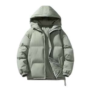 Puff Jacket Designer Custom Logo Cotton Winter Bubble <b>Padded</b> <b>Coat</b> Down Black Polyester Outdoor Men's puffer windproof - Product Image 3