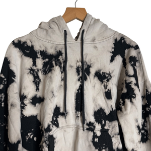 Unisex Tie Dye Bleach Dyed Mujeres y hombres Sudaderas con capucha Tie Die Bleach Washed Cotton Blended Pullover Basics Sudadera con capucha para hombres - Product Image 3