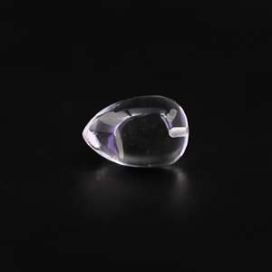 High Quality 10x15mm Natural Pink Quartz Smooth Loose Gemstone Briolette Half Top Drill Drops <b>Silver</b> Jewelry <b>Earrings</b> Making - Product Image 2