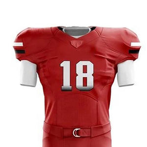 Wholesale 100% Polyester American Football Jersey Set High Quality Durable Stretch Mesh <b>Moisture</b> Wicking Breathable Plus Size - Product Image 4