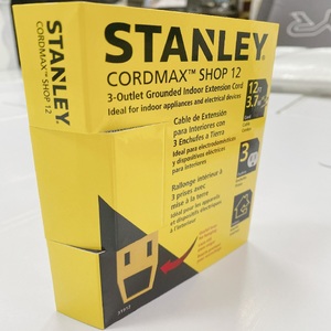 Carton jaune noir de logo de taille personnalisée empaquetant des boîtes d'expédition dures stratification UV de Matt pour le supermarché industriel en relief - Product Image 2